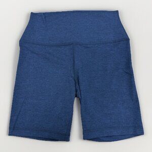 Quince Women's Flowknit Ultra-Soft Bike Shorts size M Medium Heather Navy